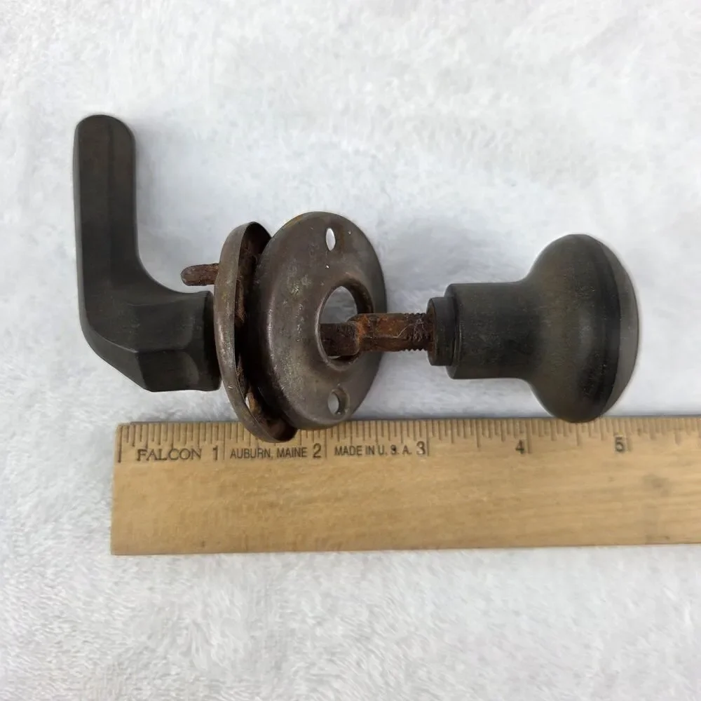Vintage Bakelite Door Knob & Lever Lockset Black Architectural Hardware